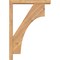 Ekena Millwork Westlake Block Smooth Bracket w/ Offset Brace, Western Red Cedar, 3 1/2"W x 18"D x 26"H BKT0402X18X26WTL05SWR - alternate 3